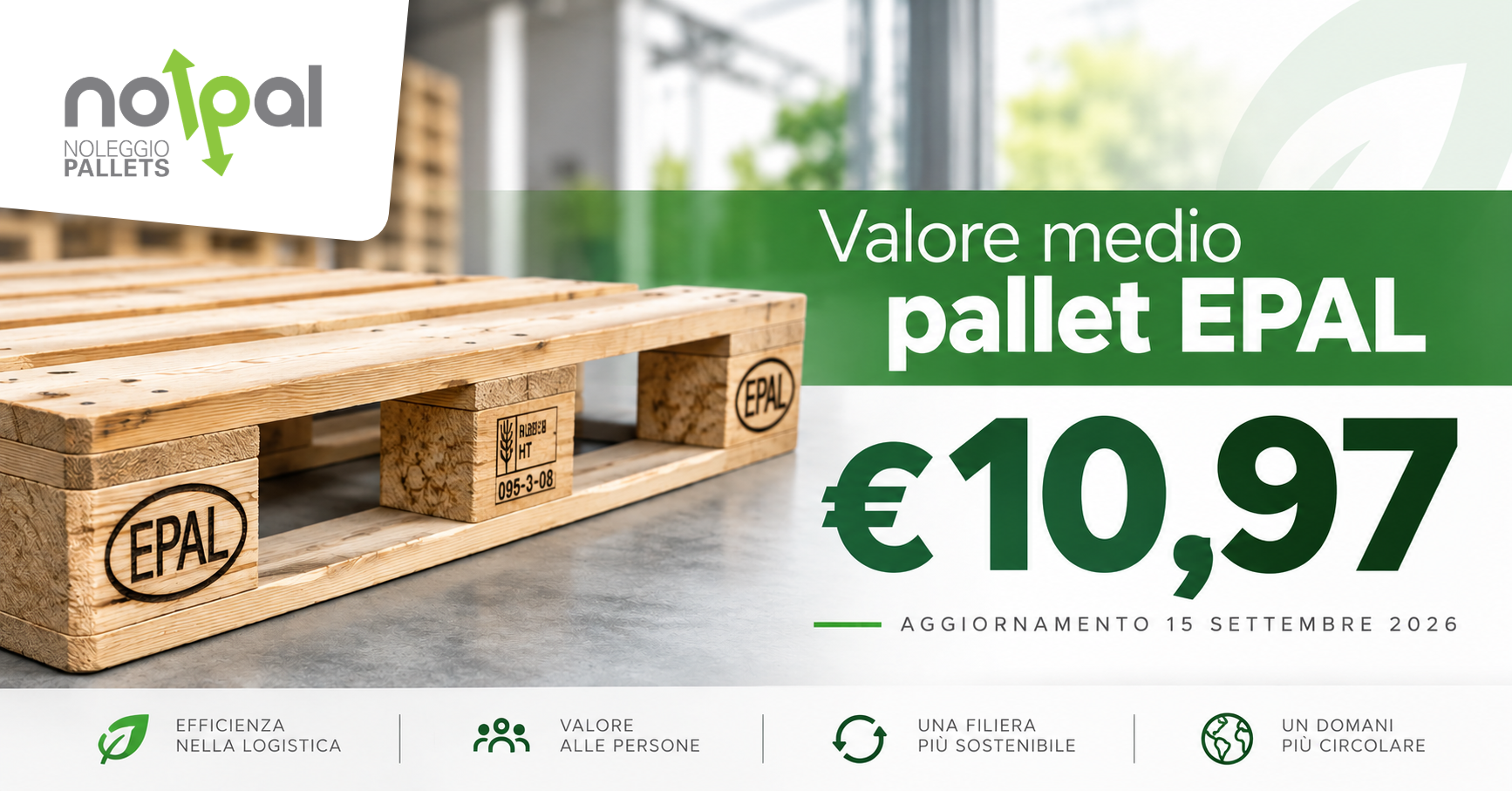 Valore medio del pallet Epal